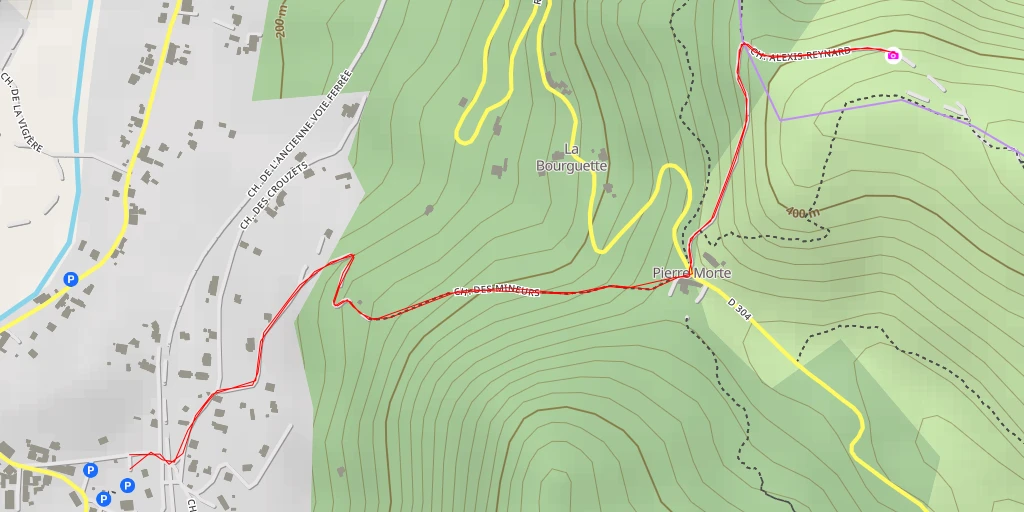 Map of the trail for Saint sebastien - Saint-Paul-le-Jeune