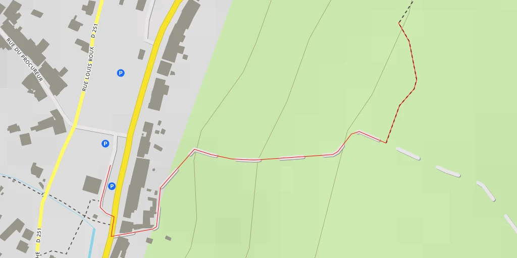 Carte de l'itinéraire :  Impasse de la Baumarelle - Saint-Paul-le-Jeune