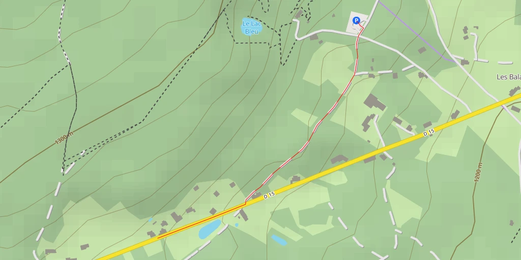 Map of the trail for Route des Balayes