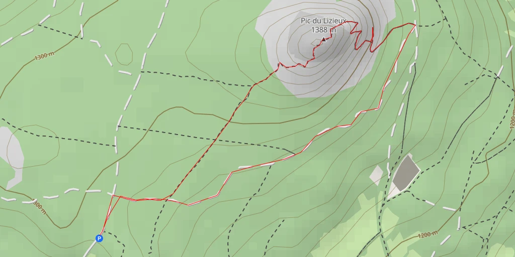 Map of the trail for Rocher de la Dentellière