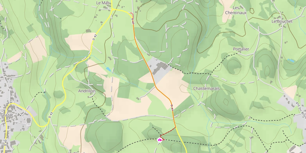 Map of the trail for AI - Via Fluvia - Lapte