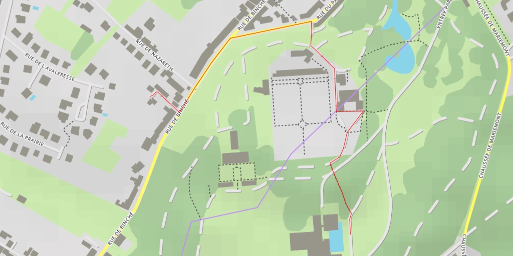 Map of the trail for Chaussée de Mariemont