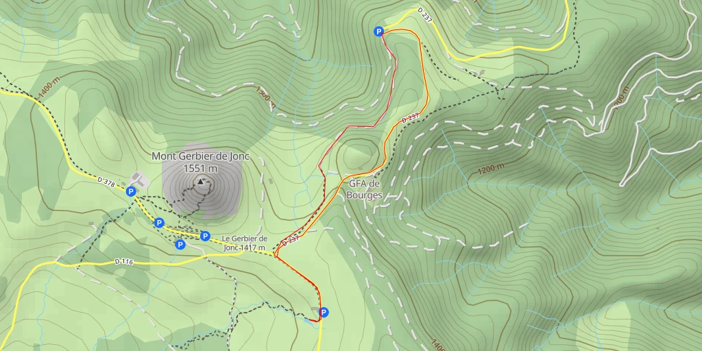 Map of the trail for Sentier des Sources - Sentier des Sources