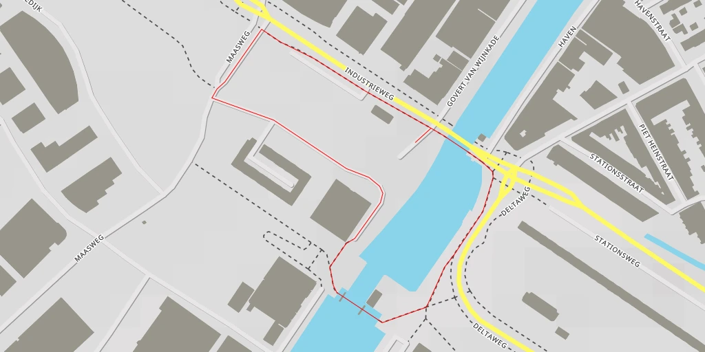 Map of the trail for Havenspoorbrug - Deltaweg