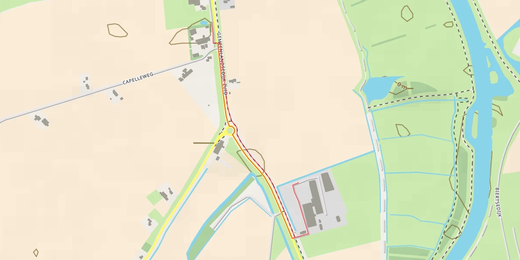 Map of the trail for Gemeenlandsedijk Zuid