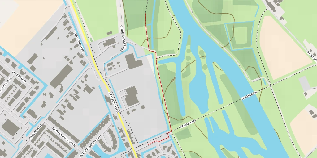 Map of the trail for Oude Kadesedijk - Oude Kadesedijk