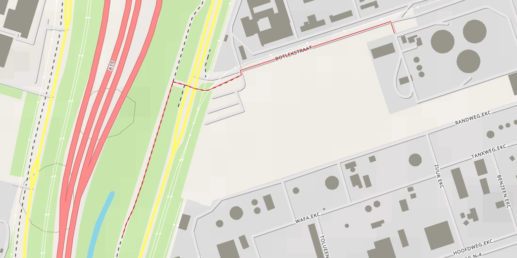 Map of the trail for Botlekweg - Botlekweg