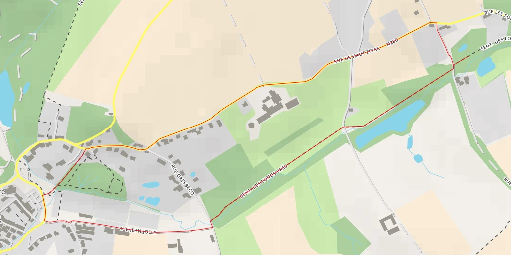 Carte de l'itinéraire :  Sentier des Longs Prés - Sentier des Longs Prés