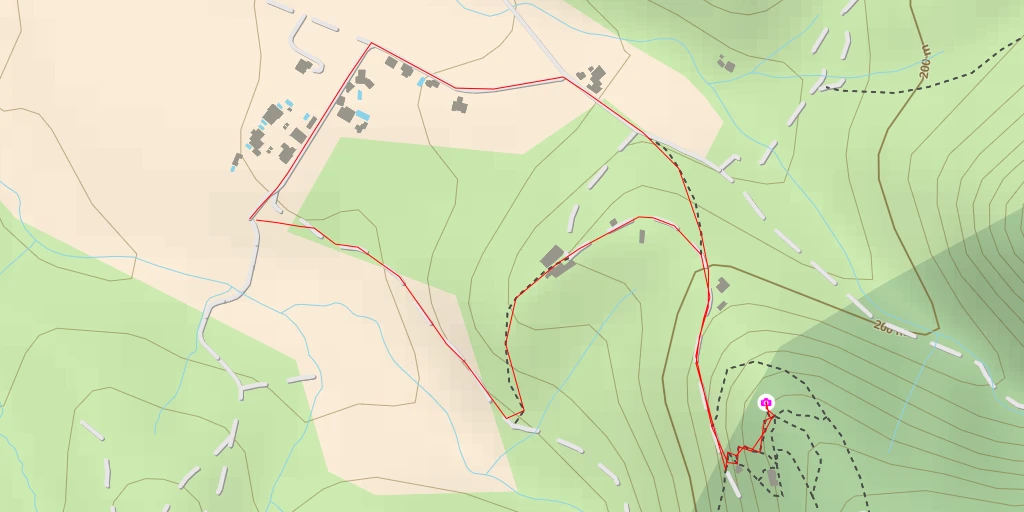 Map of the trail for Bellevue de Chastelas