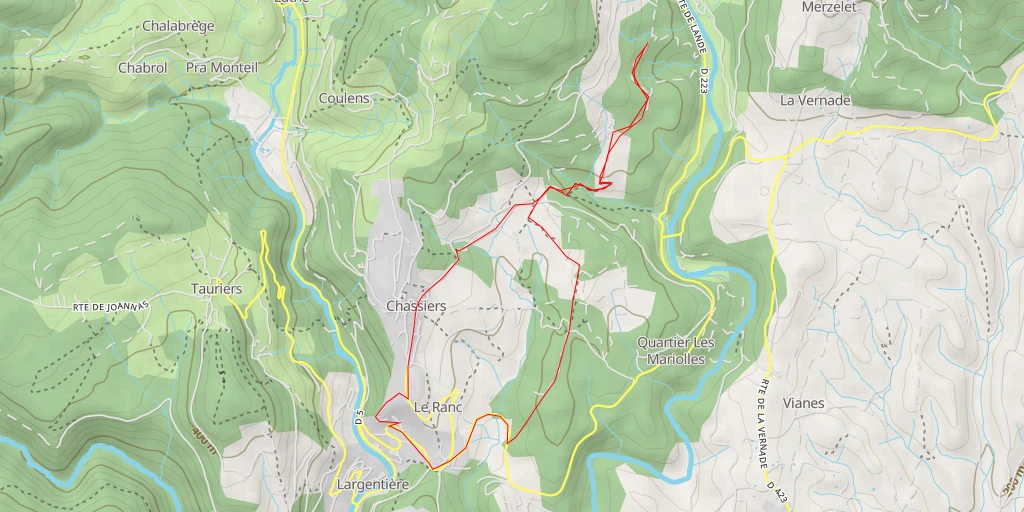 Map of the trail for Impasse des Taillades - Impasse des Taillades