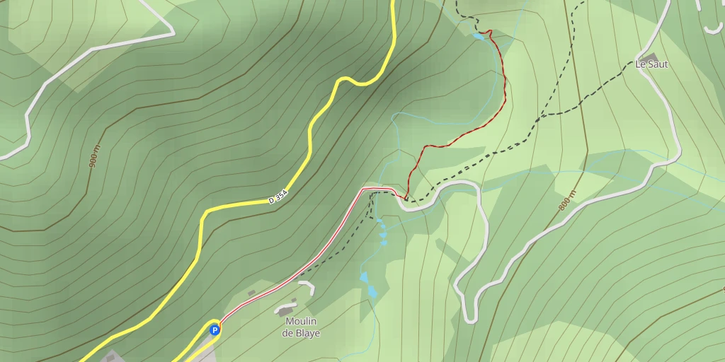 Map of the trail for Le saut de la Pissarelle - Le saut de la Pissarelle