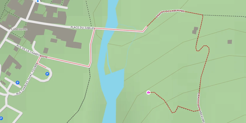 Map of the trail for Point de vue Labeaume