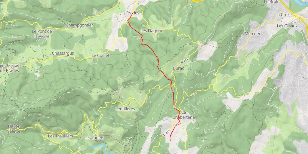 Carte de l'itinéraire :  Chemin du Plot - Chemin du Plot