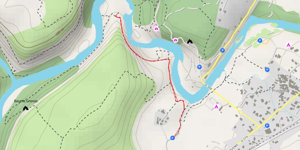 Map of the trail for Panorama