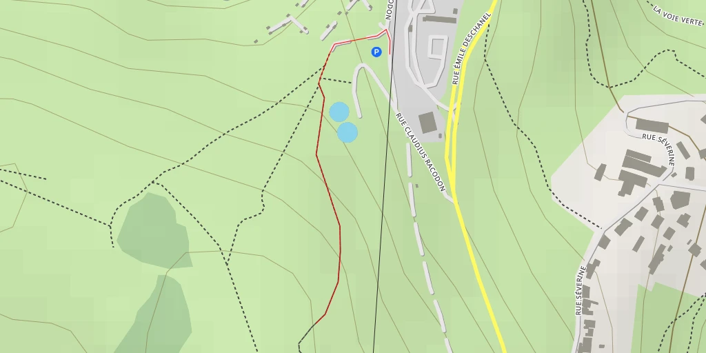 Map of the trail for Rue Claudius Racodon - Saint-Étienne