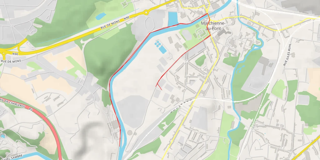 Map of the trail for Quai de Sambre - Quai de Sambre - Charleroi