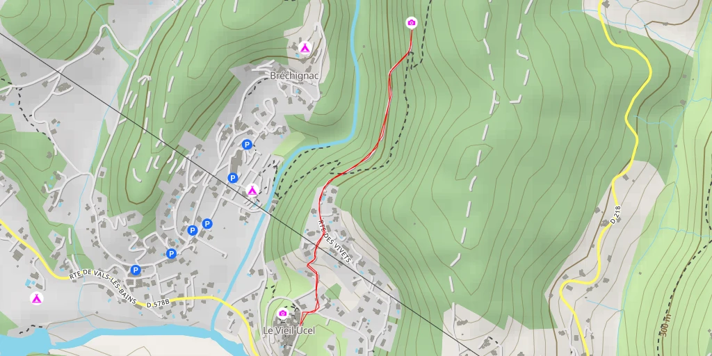 Map of the trail for L'Hermitage