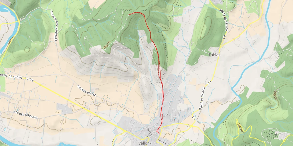 Map of the trail for Sommet de Sigaud - Lagorce