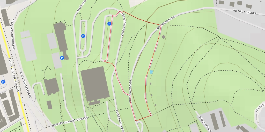 Map of the trail for Boulevard des Mineurs - Saint-Étienne