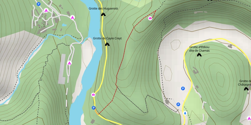 Map of the trail for Grotte du Maquis - Vallon-Pont-d'Arc