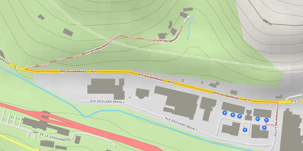 Map of the trail for Chemin du Magnin - Chemin du Magnin