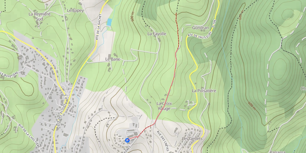 Map of the trail for Cret Magat