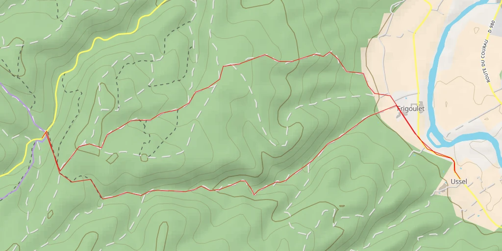 Carte de l'itinéraire :  D 167 - D 167