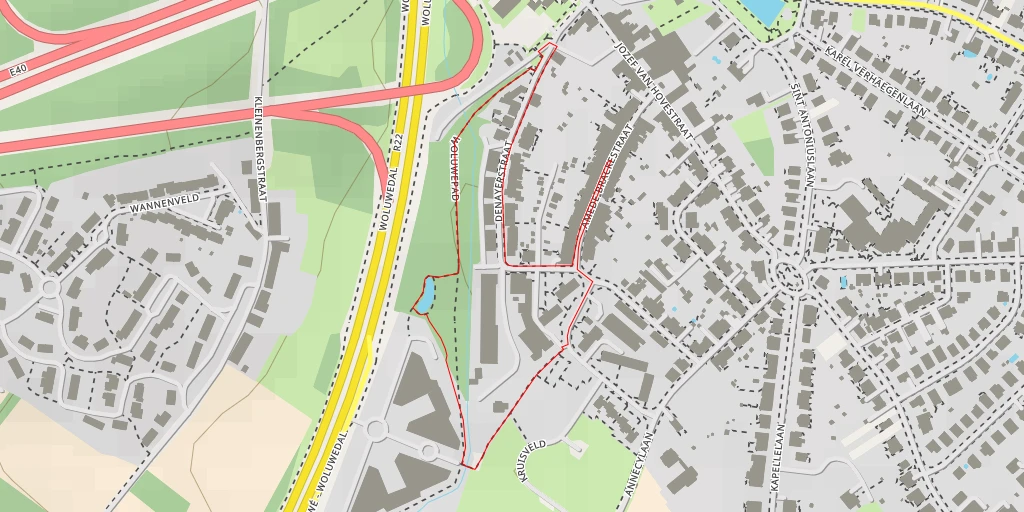 Map of the trail for Woluwepad