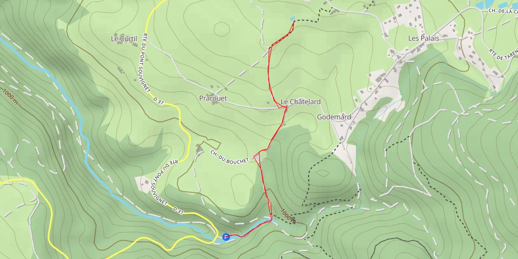 Map of the trail for Route des Palais - Route des Palais