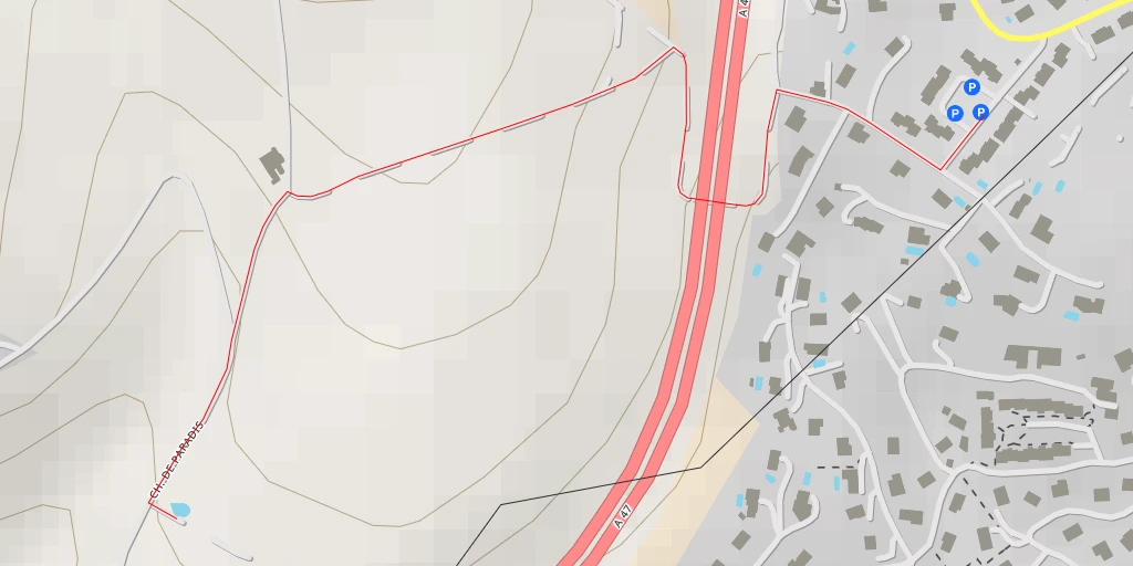 Map of the trail for Chemin de Paradis - Chemin de Paradis