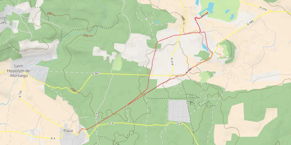 Map of the trail for Chemin de l'étang - La Capelle-et-Masmolène