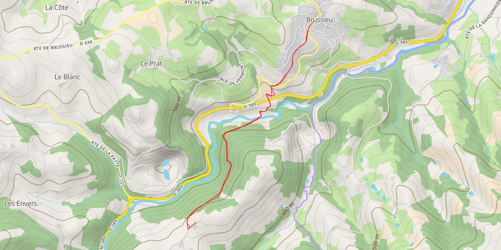 Map of the trail for Route de Boussoure - Route de Boussoure