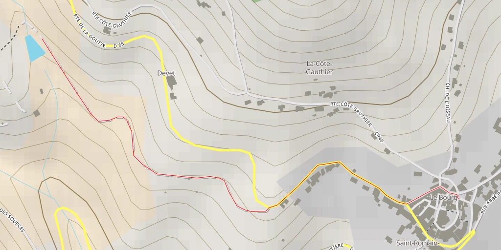 Map of the trail for Route de la Goutte - Route de la Goutte