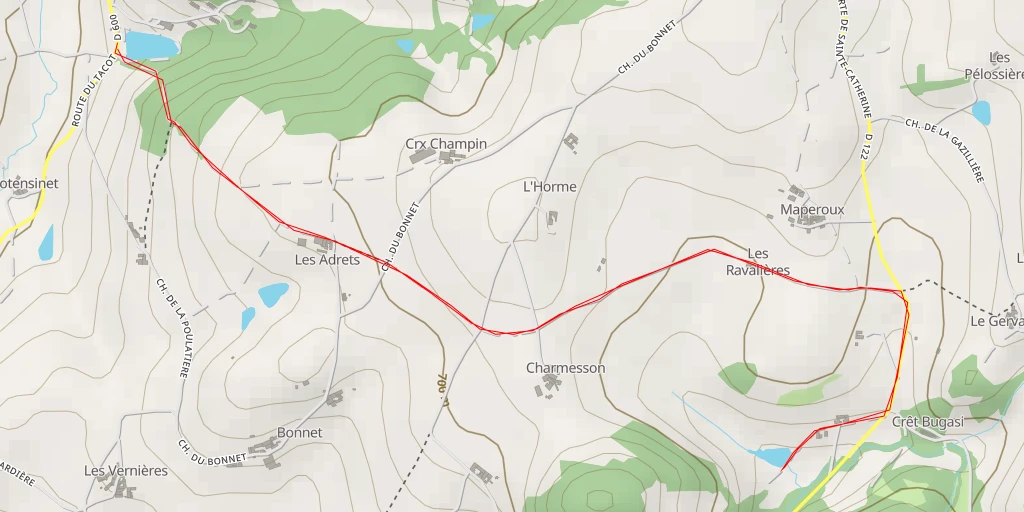 Map of the trail for Route de Sainte-Catherine - Route de Sainte-Catherine