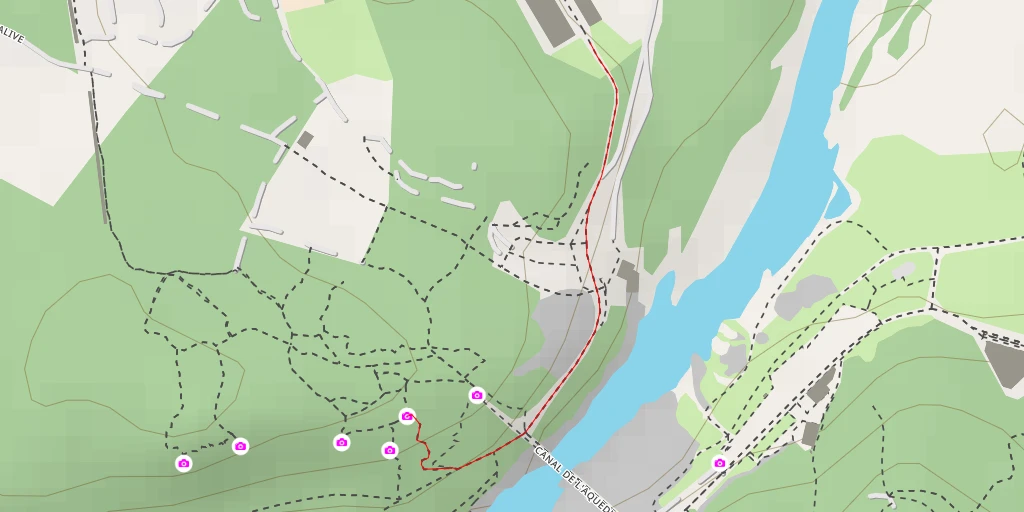 Carte de l'itinéraire :  Pont Pitot - Vers-Pont-du-Gard