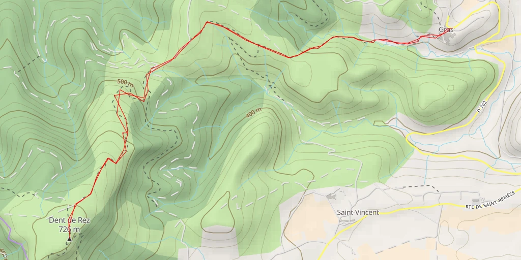 Map of the trail for Dent de Rez