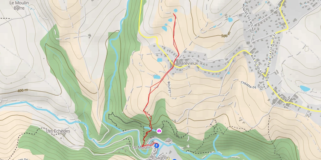 Map of the trail for Route de Tarévieux - Route de Tarévieux