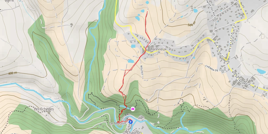 Map of the trail for Route de Tarévieux - Route de Tarévieux