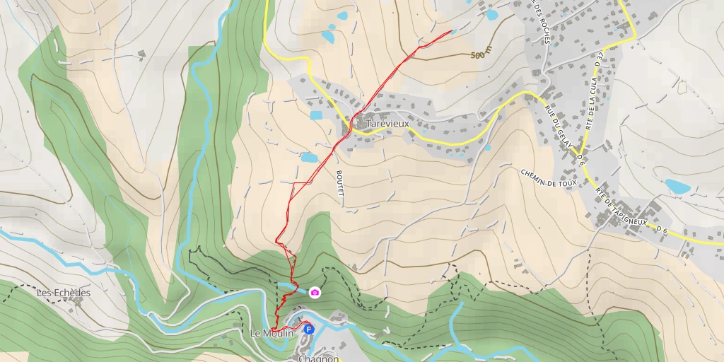 Map of the trail for Montée du Grand Champ - Montée du Grand Champ