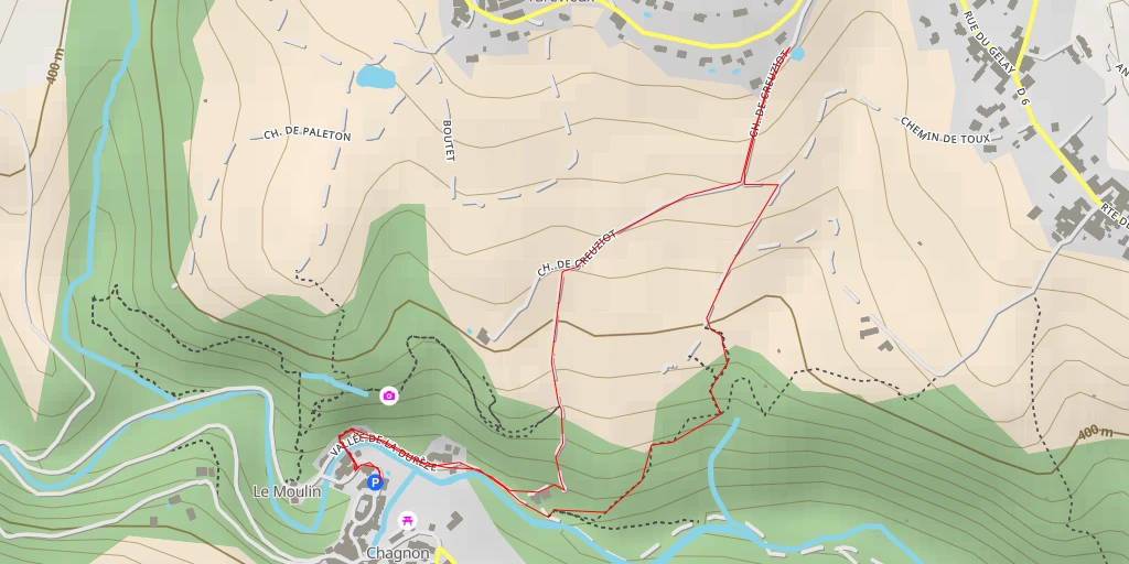 Map of the trail for Chemin de Creuziot - Chemin de Creuziot