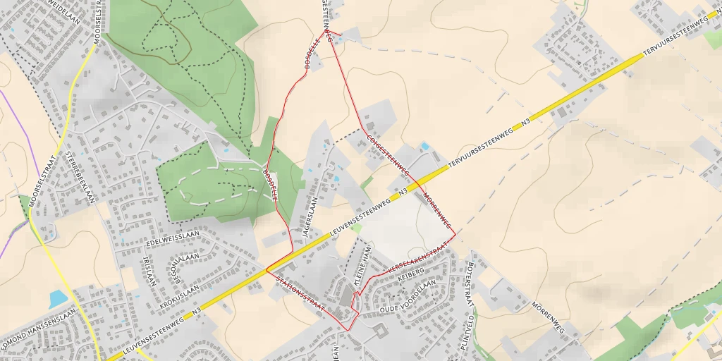 Map of the trail for Buurtweg 17 - Buurtweg 17