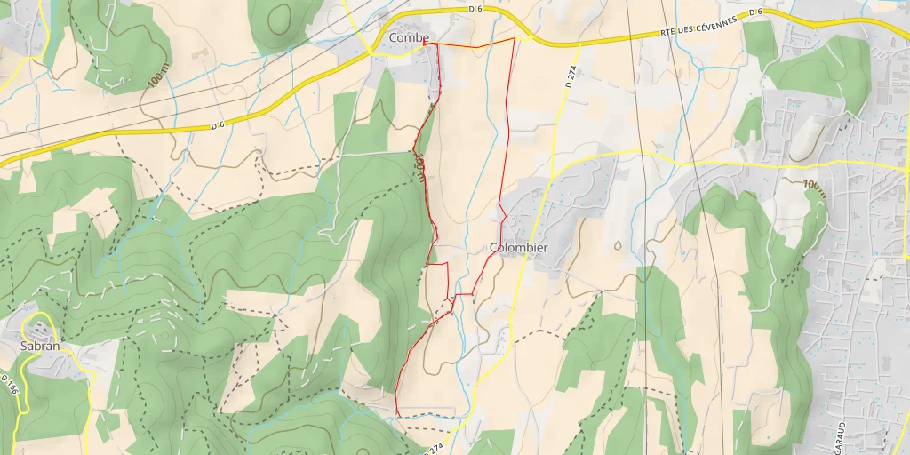 Carte de l'itinéraire :  Chemin de Montplaisir - Chemin de Montplaisir