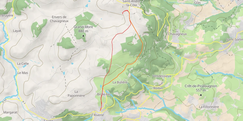 Map of the trail for Station d'épuration de Saint-André-la-Côte - Route de Bonnefond