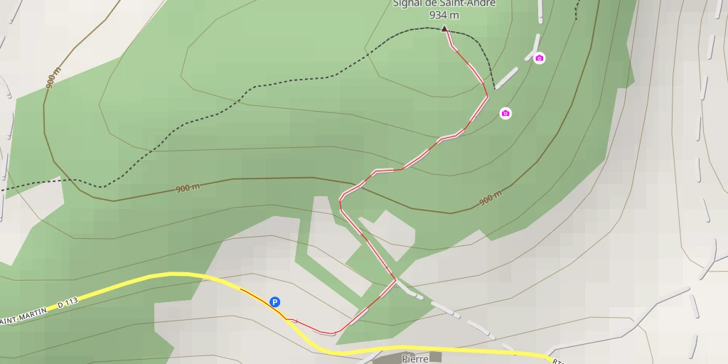 Map of the trail for Signal de Saint-André