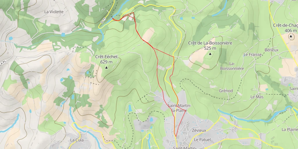 Map of the trail for Le-Bozançon