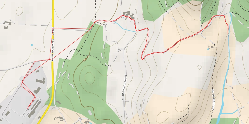 Carte de l'itinéraire :  Chemin de Malbos - Chemin de Malbos - Laudun-l'Ardoise