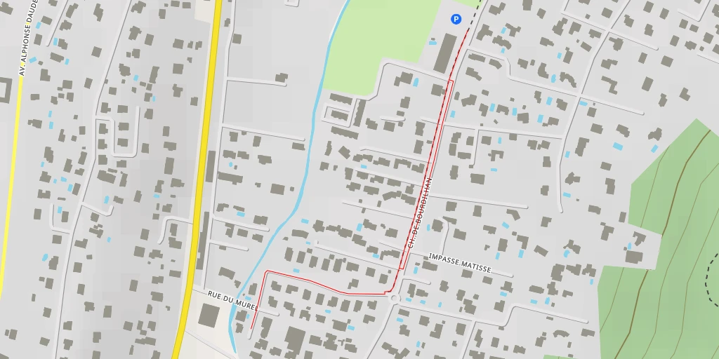 Map of the trail for Impasse Paul Cézanne