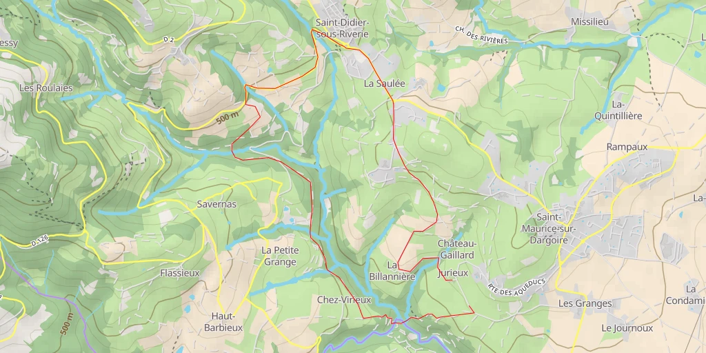 Map of the trail for Route de Saint-Joseph - Route de Saint-Joseph - Chabanière