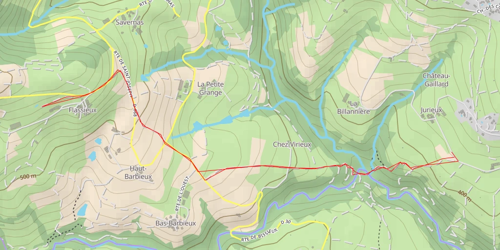 Map of the trail for Chabanière