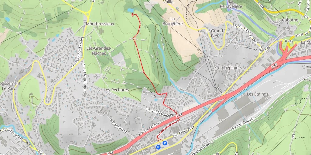 Map of the trail for M 37 - M 37